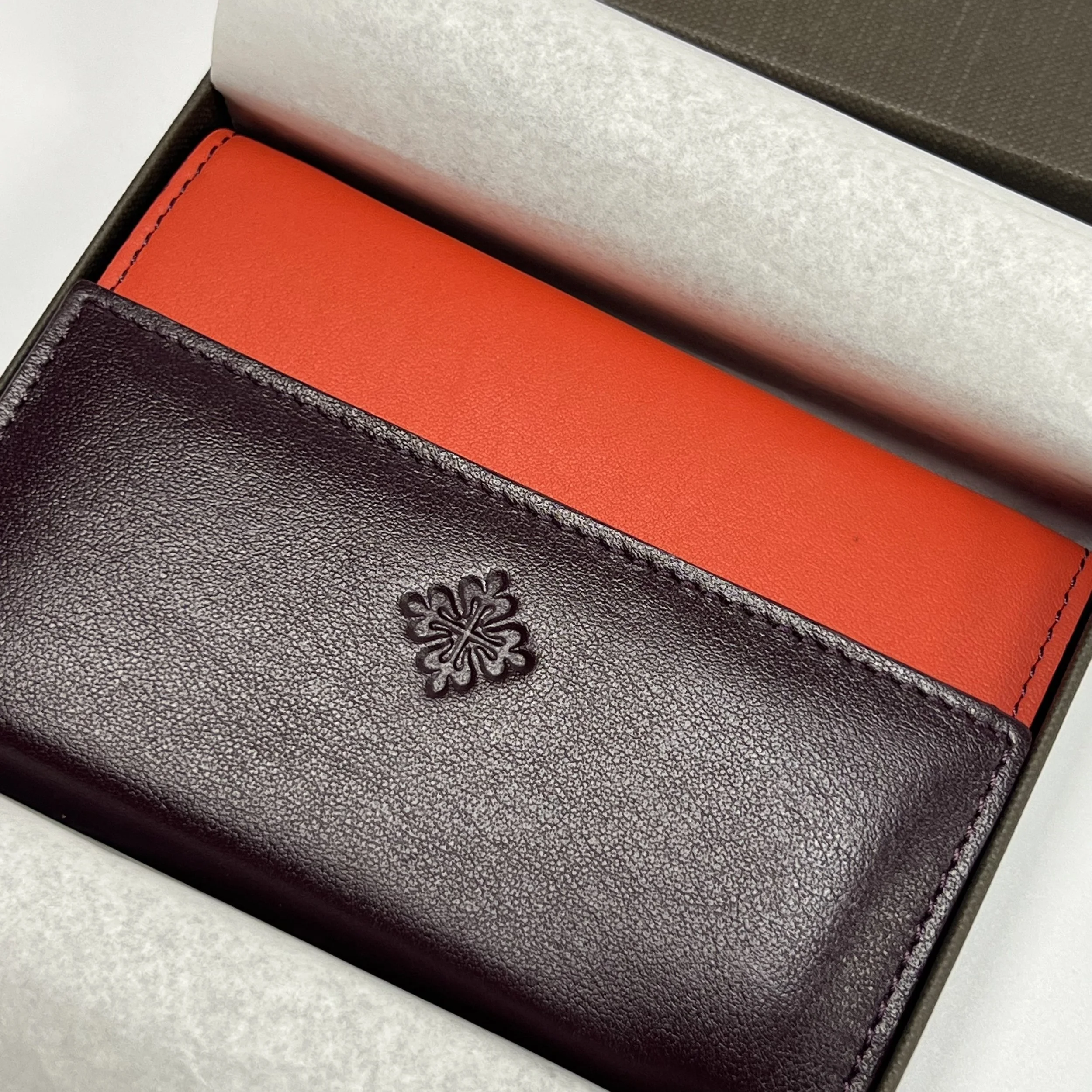 Patek Philippe Bi-Color Leather Wallet and Key Holder Set Calatrava